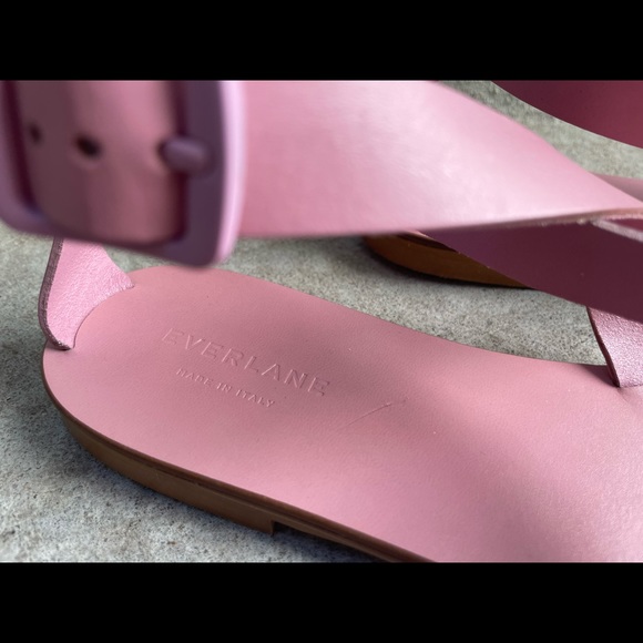 Everlane Italian Made Pink Modern Wrap Leather Sandals - Picture 10 of 15